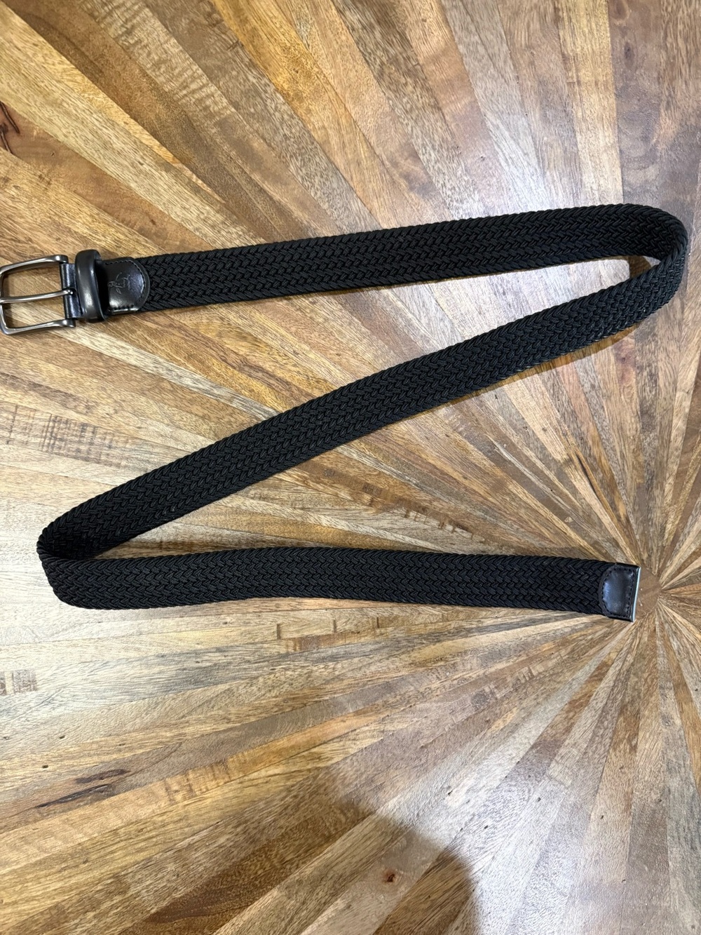 Original Penguin Men's Black Woven Stretch Belt